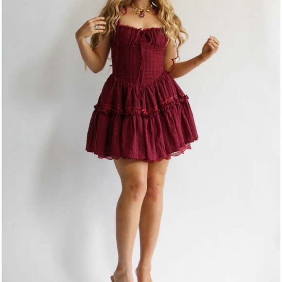 wildrose and sparrow Dresses & Skirts - Wildrose and sparrow: The Fae Dress in Garnet 1x